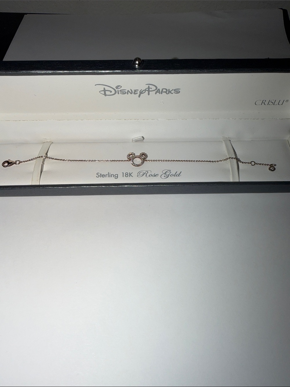Mickey Mouse dainty bracelet sterling rose gold 18k  CRISLU